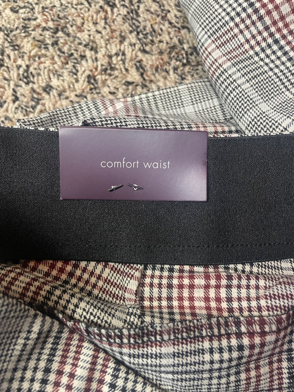 Ava & Viv Plaid High Rise Ankle Comfort Stretch Ankle Trousers Plus Size NWT - Picture 9 of 11